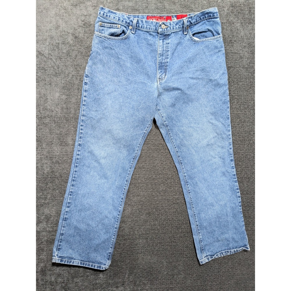 Quiksilver Quikjean Mens 38 Light Wash Blue Straight Leg Denim Jeans 1548